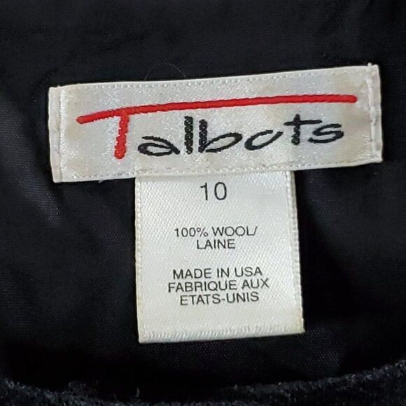 Talbots Wool Knit Midi Dress 10 Empire Waist Long Sleeve Heather Gray Modest - Picture 6 of 8